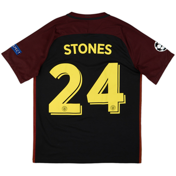 2016-17 Manchester City Away Shirt Stones #24 - 9/10 - (M)