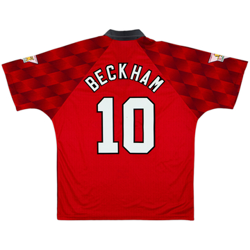 1996-98 Manchester United Home Shirt Beckham #10 - 6/10 - (XL)
