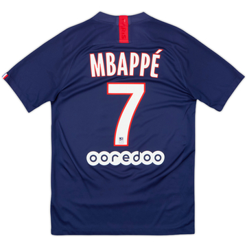2019-20 Paris Saint-Germain Home Shirt Mbappe #7 - 8/10 - (S)