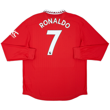 2022-23 Manchester United Authentic Home L/S Shirt Ronaldo #7 (XL)