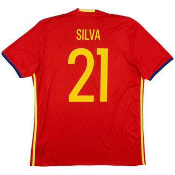 2016-17 Spain Home Shirt Silva #21 - 8/10 - (L)