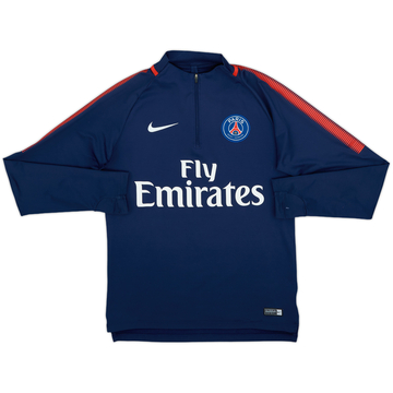 2017-18 Paris Saint-Germain Nike 1/4 Zip Drill Top - 9/10 - (S)