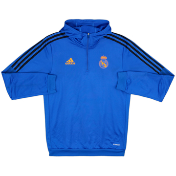 2021-22 Real Madrid adidas Hooded 1/4 Zip Drill Top - 7/10 - (S)
