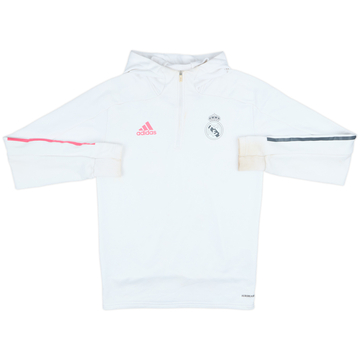 2020-21 Real Madrid adidas Hooded 1/4 Zip Drill Top - 4/10 - (S)