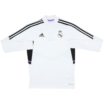 2022-23 Real Madrid adidas 1/4 Zip Training Top - 9/10 - (S)