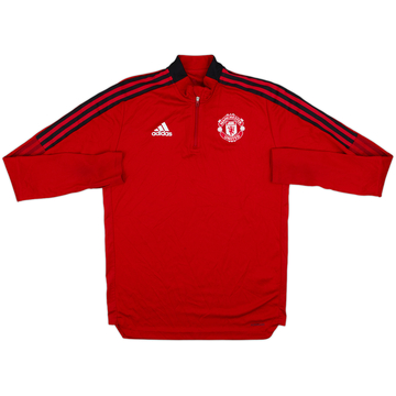 2022-23 Manchester United adidas 1/4 Zip Training Top - 7/10 - (M)