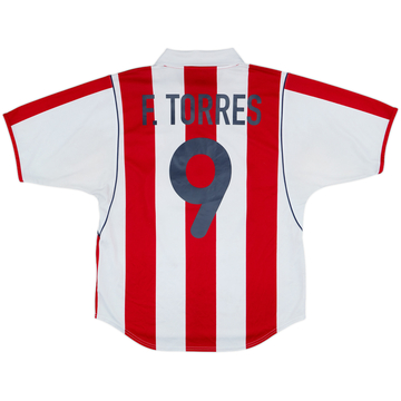 2001-02 Atletico Madrid Home Shirt Torres #9 - 6/10 - (M)