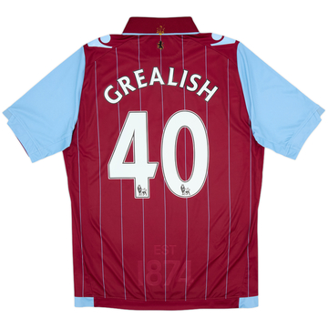 2014-15 Aston Villa Home Shirt Grealish #40 - 9/10 - (S)