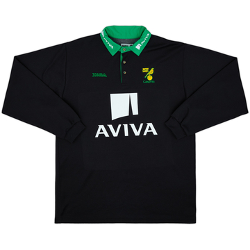 2008-09 Norwich Xara Polo L/S Shirt - 8/10 - (L)