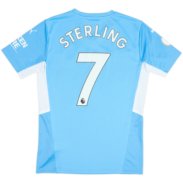 2021-22 Manchester City Home Shirt Sterling #7 - 7/10 - (S)