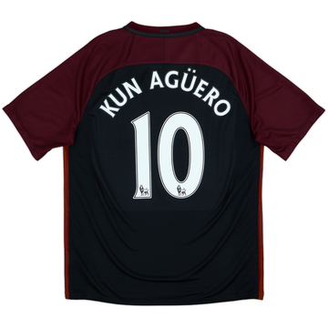2016-17 Manchester City Away Shirt Kun Aguero #10 - 8/10 - (L)