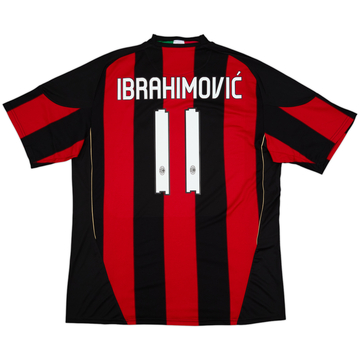 2010-11 AC Milan Home Shirt Ibrahimovic #11 - 10/10 - (XL)