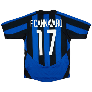 2003-04 Inter Milan Home Shirt F. Cannavaro #17 - 4/10 - (S)