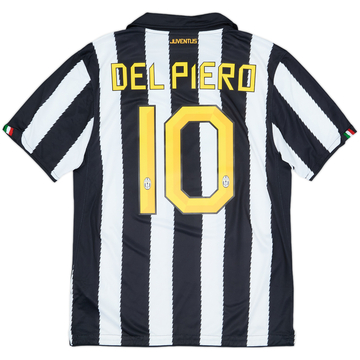 2010-11 Juventus Home Shirt Del Piero #10 - 8/10 - (M)