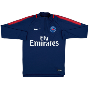 2017-18 Paris Saint-Germain Nike 1/4 Zip Training Top - 8/10 - (S)