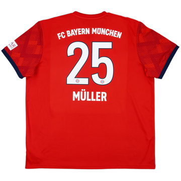 2018-19 Bayern Munich Home Shirt Muller #25 - 9/10 - (XXL)