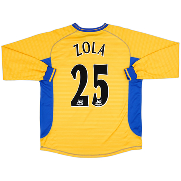 2000-01 Chelsea Away L/S Shirt Zola #25 - 8/10 - (XL)
