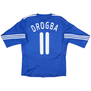 2009-10 Chelsea Home L/S Shirt Drogba #11 - 7/10 - (M)