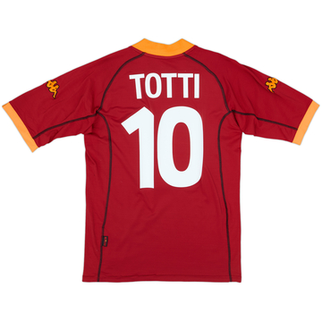 2001-02 Roma Home Shirt Totti #10 - 7/10 - (XL)