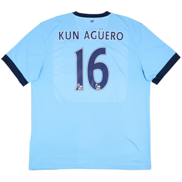 2014-15 Manchester City Home Shirt Kun Aguero #16 - 6/10 - (XXL)