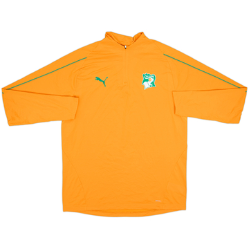 2019-20 Ivory Coast Puma 1/4 Zip Drill Top - 9/10 - (L)