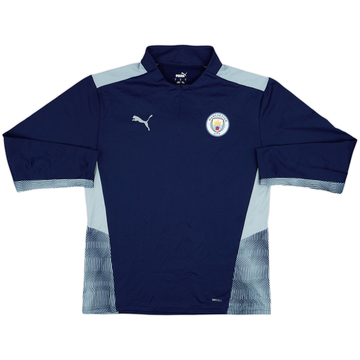 2021-22 Manchester City Puma 1/4 Zip Training Top - 8/10 - (L)