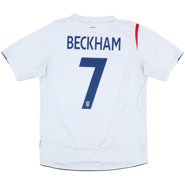 2005-07 England Home Shirt Beckham #7 - 5/10 - (L)
