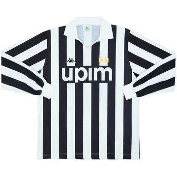 1989-90 Juventus Basic Home L/S Shirt - 6/10 - (XL)