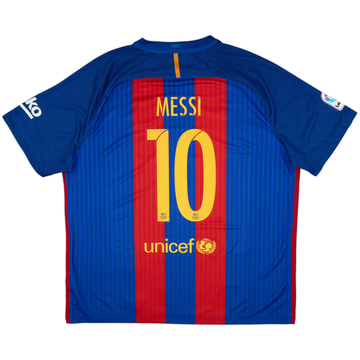 2016-17 Barcelona Home Shirt Messi #10 - 8/10 - (XXL)