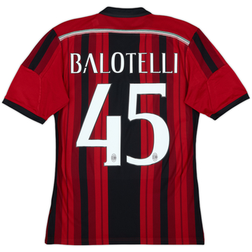 2014-15 AC Milan Home Shirt Balotelli #45 - 6/10 - (S)