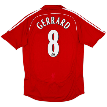 2006-08 Liverpool Home Shirt Gerrard #8 - 7/10 - (M)