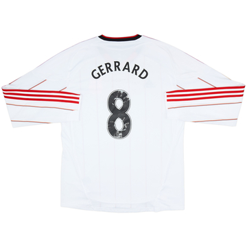 2010-11 Liverpool Away L/S Shirt Gerrard #8 - 4/10 - (XL)