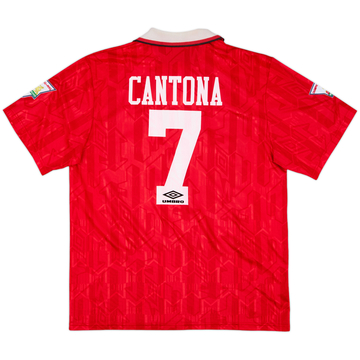 1992-94 Manchester United Home Shirt Cantona #7 - 9/10 - (XL)