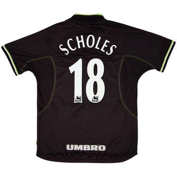 1998-99 Manchester United Third Shirt Scholes #18 - 9/10 - (L)