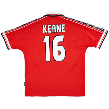 1998-00 Manchester United Home Shirt Keane #16 - 8/10 - (XL)