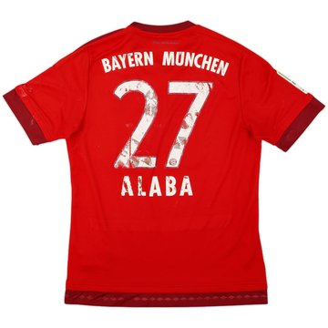 2015-16 Bayern Munich Home Shirt Alaba #27 - 3/10 - (M)