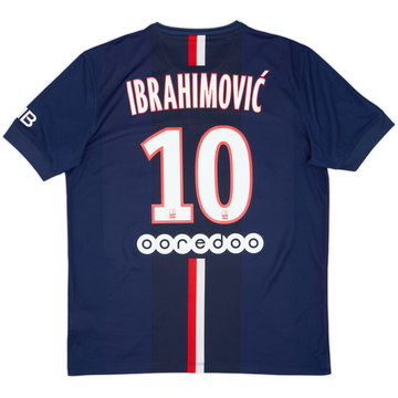 2014-15 Paris Saint-Germain Home Shirt Ibrahimovic #10 - 7/10 - (L)