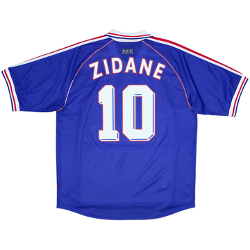 1998-00 France Home Shirt Zidane #10 - 8/10 - (XXL)