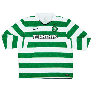 2010-12 Celtic Home L/S Shirt - 6/10 - (XXL)
