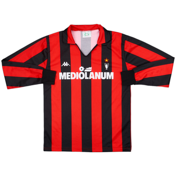 1989-90 AC Milan Home L/S Shirt - 9/10 - (M)