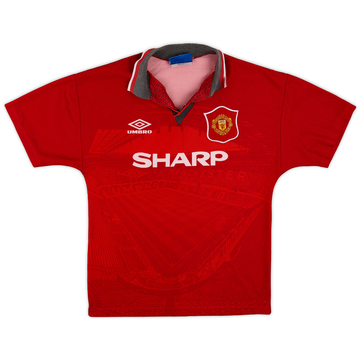 1994-96 Manchester United Home Shirt - 6/10 - (L.Boys)
