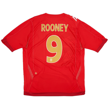 2006-08 England Away Shirt Rooney #9 - 6/10 - (XL)