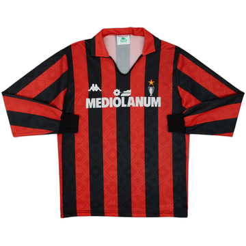 1989-90 AC Milan Home L/S Shirt - 8/10 - (L)