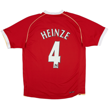 2006-07 Manchester United Home Shirt Heinze #4 - 6/10 - (M)