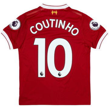 2017-18 Liverpool 125 Years Home Shirt Coutinho #10 - 5/10 - (M.Boys)