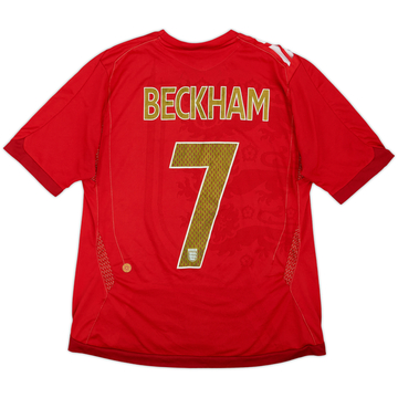 2006-08 England Away Shirt Beckham #7 - 5/10 - (Women's L)