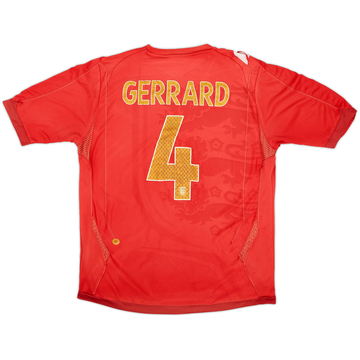 2006-08 England Away Shirt Gerrard #4 - 4/10 - (M)