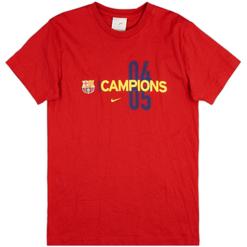 2004-05 Barcelona Nike Champions Cotton Tee - 8/10 - (M)