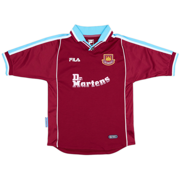1999-01 West Ham Home Shirt - 8/10 - (XL.Boys)
