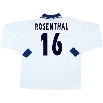 1995-97 Tottenham Player Issue Home L/S Shirt Rosenthal #16 - 5/10 - (XL)